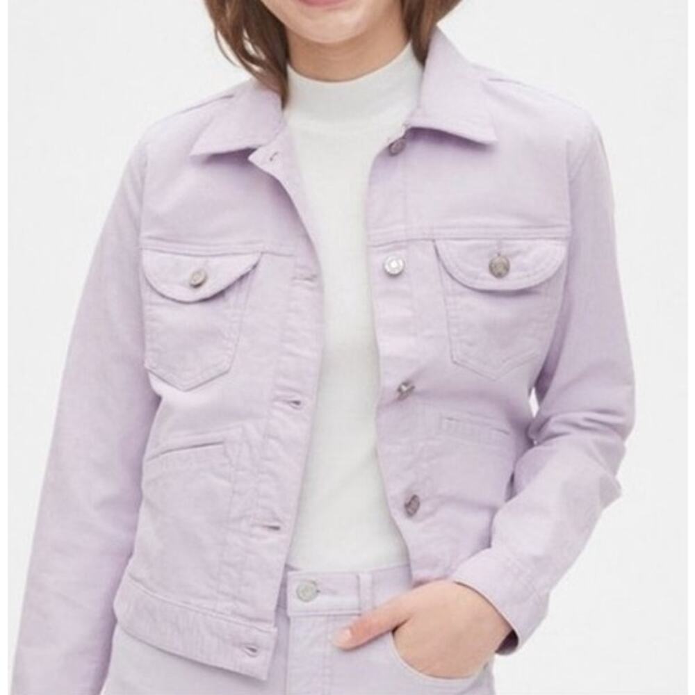 Gap Lilac Cropped Vintage Icon Corduroy Jacket